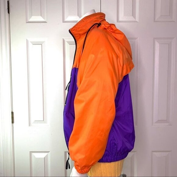 VINTAGE OUTERWEAR R & R ORANGE PURPLE COLOUR BLOCK COLOUR windbreaker  ja… - Picture 8 of 12